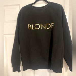 BLONDE gold lettering sweater size M/L